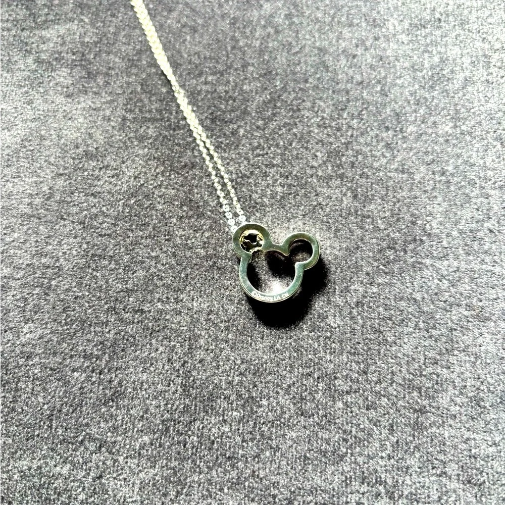 Disney Minnie Mouse Heart Pendant Necklace silver, and rose gold - Picture 6 of 7